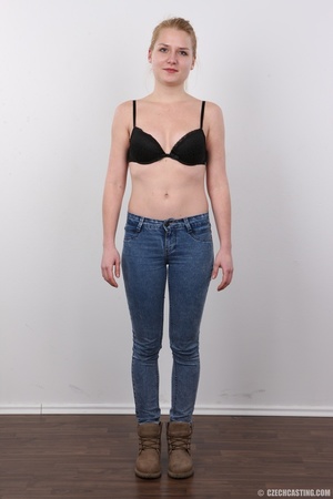 A pale and petite blonde slut debuts in a raunchy photo shoot - XXXonXXX - Pic 4