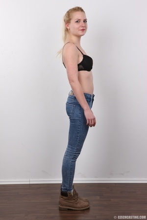 A pale and petite blonde slut debuts in a raunchy photo shoot - XXXonXXX - Pic 5