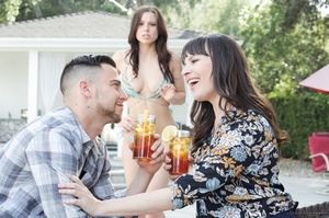 Couple enjoys a refreshing drink outdoor - XXX Dessert - Picture 7