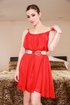 red dress brunette peeling