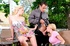 two blondes blowing guy
