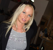 Teasing two blondes in blue and pink tops with jeans showing off their