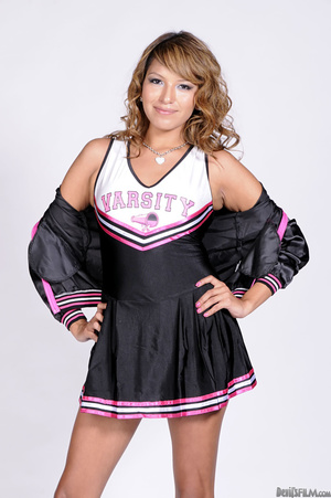 Black cheerleader uniform dressed ladybo - XXX Dessert - Picture 12