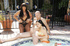 Black haired chick and brunette milf with big naturals get cum covered
