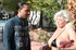 Interracial sex scene featuring a busty BBW in a black bikini