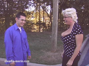 Blonde with glasses offers her Asian lover a titjob - XXXonXXX - Pic 1