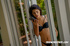 Leggy Latina in black captured and fucked on a couch