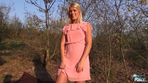 Pink dress blonde gets fucked in the middle of nowhere - XXXonXXX - Pic 1