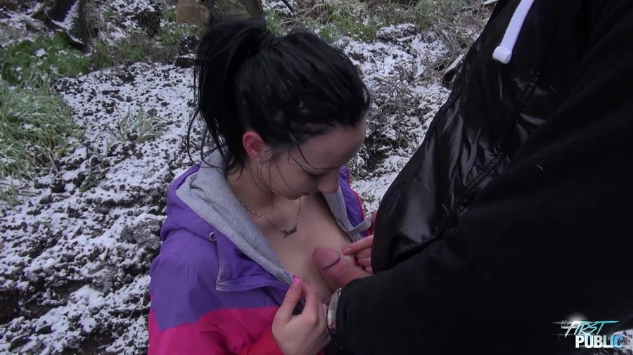 Tracksuit wearing brunette teen gets fucked outdoors - XXXonXXX - Pic 6