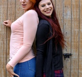 Young redhead coed gets ready to play with a real man