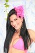babe pink bends over