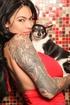 curvy brunette shows off