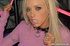 slutty blonde stockings teases
