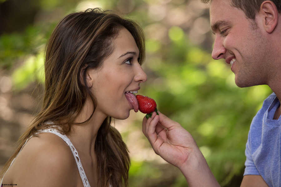 After the sweet taste of strawberry playful - XXX Dessert - Picture 2
