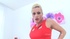 Blonde takes dildo and dicks in the ass in her red dress