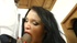 Black haired angel takes her leopard dress off and rides a cock
