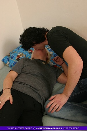 Fat granny teases a young stud as she ta - XXX Dessert - Picture 3