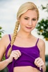 pigtailed blonde black boots