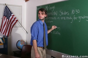 Cute brunette student gets banged by her professor on his desk after class - XXXonXXX - Pic 8
