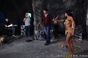 Crazy hot primitive brunette wearing hot animal skinks gets fucked in a cave - XXXonXXX - Pic 11