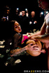 Fishnet bodysuit brunette with tats fucked at some party