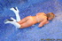 blue-eyed blonde posing empty