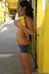 pierced nipples brunette yellow