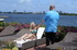 blue bikini blonde massaged