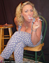 meaty blonde teases with