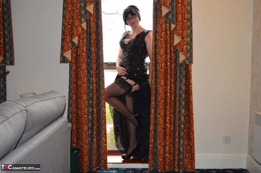 Slutty milf takes off her dress to show her pussy to the camera - XXXonXXX - Pic 4