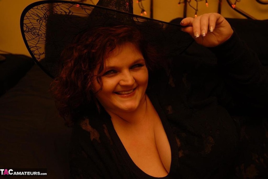 BBW slut poses in tight underwear and teases with her large tits and ass - XXXonXXX - Pic 7