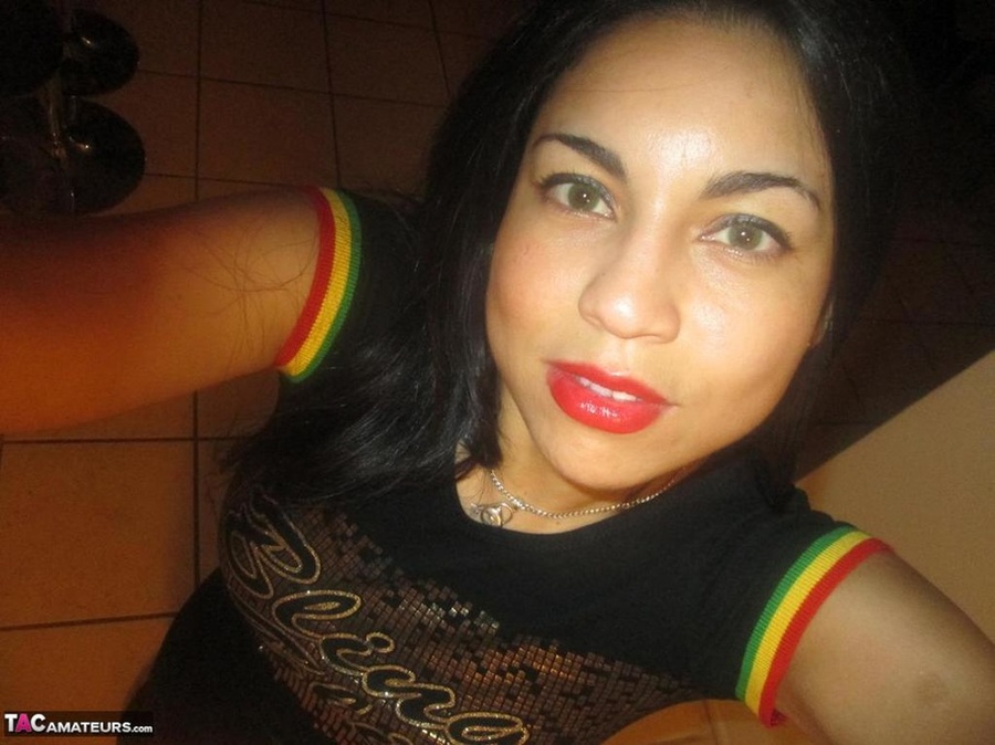 Alluring Latin vixen shows her amazing ass to the camera and plays with massive breasts - XXXonXXX - Pic 3