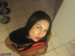 Alluring Latin vixen shows her amazing ass to the camera and plays with massive breasts - XXXonXXX - Pic 12