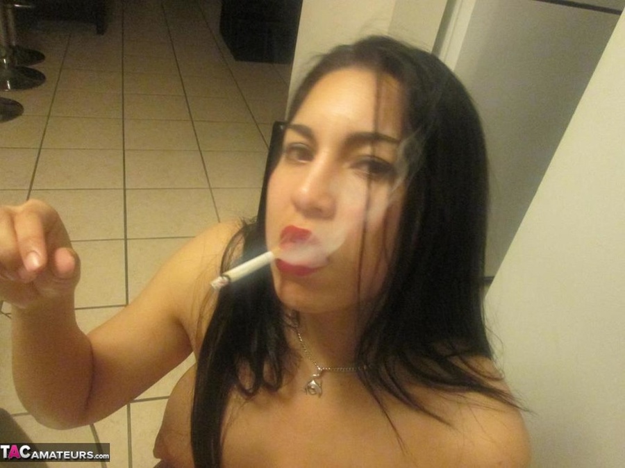 Nerdy Latin slut takes off her clothes in order to show massive tits - XXXonXXX - Pic 19
