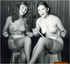 These mature sluts, dressed only in stockings, pose seductively in this