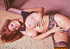 Good-looking brunette and blonde in black lace panties and sparkly necklace