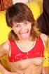 skinny brunette babe red