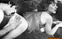 Glamorous brunette in nude bra and black mesh stockings having her time
