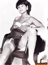 First-class couple girls in black silk blouses and nude mesh stockings