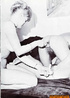 First-class couple girls in black silk blouses and nude mesh stockings