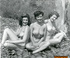 Three lesbian gals enjoy the scorching sun in the middle of the forest