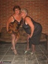 showy elderly blonde and