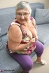 glamorous blonde granny purple