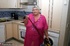 showy platinum blonde grandma