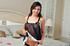 exotic brunette writhes the