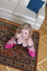 Blonde with nice tits gets mouth fucked and facialized, while wearing