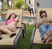 Tattooed brunette with purple and hot chick suck and fuck tattooed guy