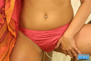 Creamy blonde in red panties models hot  - XXX Dessert - Picture 3