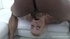 Teasing blonde in gold top and nude sparkly heels doing an exotic cock