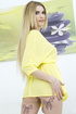 Enjoyable blonde wearing light yellow loose dress getting her ass and